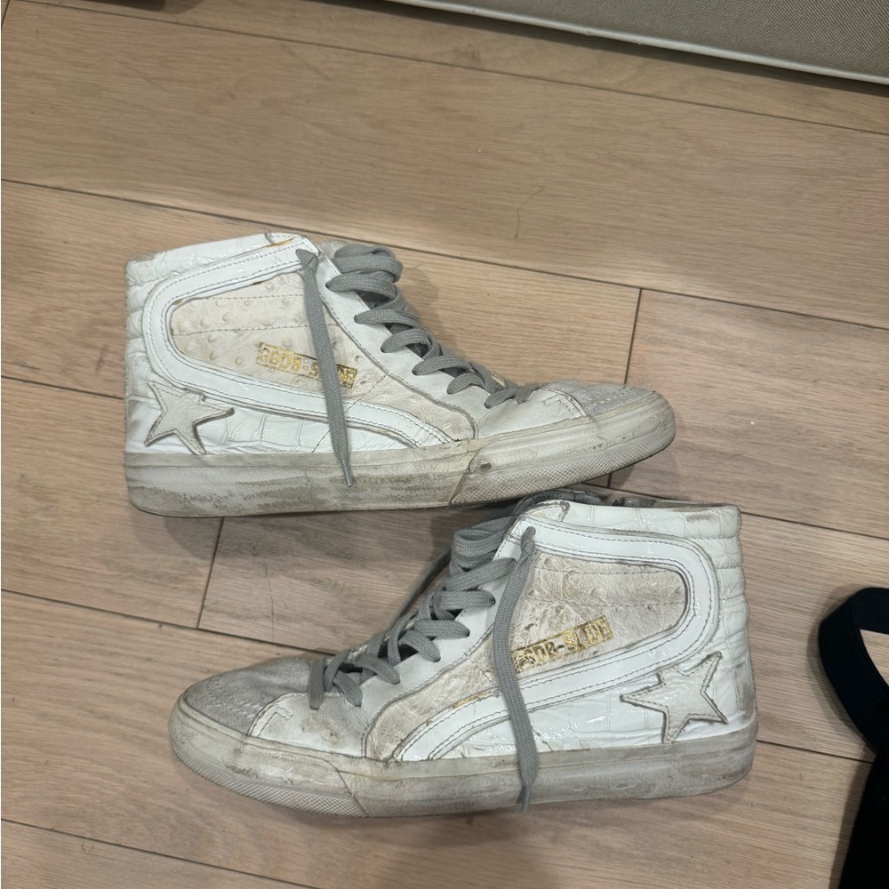 Golden Goose White High-Top Sneakers